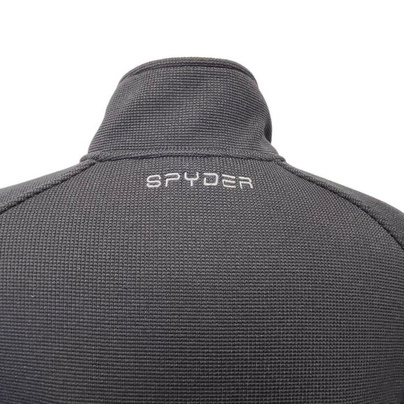 Spyder Stellar Men's Full Zip Sweater Black Size SMALL Textured Fabric - Picture 10 of 14
